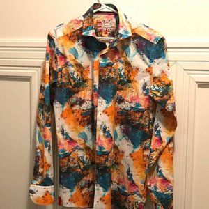 7 Downie St Couture Mens Shirt Large Slim Cut